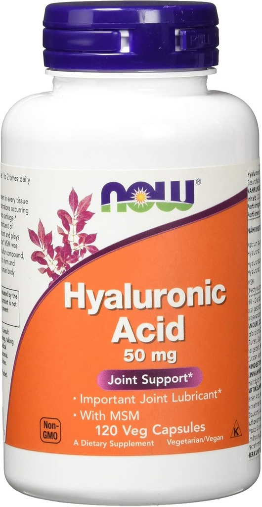 Şimdi Gıdalar - MSM 50 mg ile Hyaluronic Asit. - 120 Vegetarian Capsules