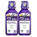 ZzzQuil Pure Zzzs Melatonin Liquid, Sleep Aid, Liquid Melatonin 2 mg, Chamomile & Lavender, Fall Asleep Fast, Melatonin Sleep Aids for Yetişkinler, Berry Flavored, 2 Pack, 24 FL OZ