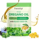 Oregano Oil Capsules, 2 in 1 6000 mg Oil of Oregano with Black Seed Oil 200 mg, Oil of Oregano Softgels 120 Kont, Organik Oregano Oil Capsules, Immune Support, Non-GMO, Dairy-Free, Gluten-Free, Gluten-Free