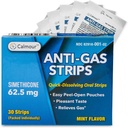 Anti Gas Relief 30 Strips | Mint Flavor Oral Dissolvable Anti Bloating Relief Strips | Yetişkinler için Hızlı Gaz Yardım | Kadınlar için Etkili Bloklama Yardım | Kadın için Etkili Bloklama | Simethicone Anti Bloating