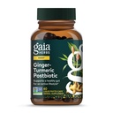 Gaia Herbs Ginger-Turmeric Postbiotic - Premium Digestive συμπλήρωμα υποστήριξης για την υγεία των ούρων - Φτιαγμένο με ζυμωμένη κουρκούμη & Ginger - Δωρεάν από γαλακτοκομικά, σόγια & γλουτένη - 60 κάψουλες Vegan (30 υπηρεσίες)
