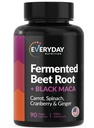 Organik Fermented Beet Root, Black Maca, Carrot, Spinach, Cranberry, Ginger | Kadınlar ve Erkekler için Genel Sağlık | ABD'de Yapılacaklar | 90 Veggie Capsules