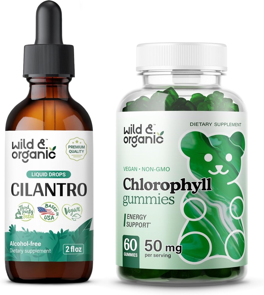 Άγρια & οργανικά κιλάντρο Βάμμα 2 fl oz & Chlorophyl Gummies