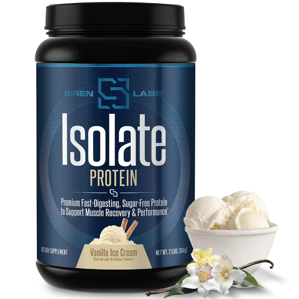 Isolate Premium Whey proteini Toz Keto Isolate ve Hidrolysate ile Lean Kas Büyüme ve Kurtarma için Plutamine - Vanilla Ice Cream (30 hizmet)
