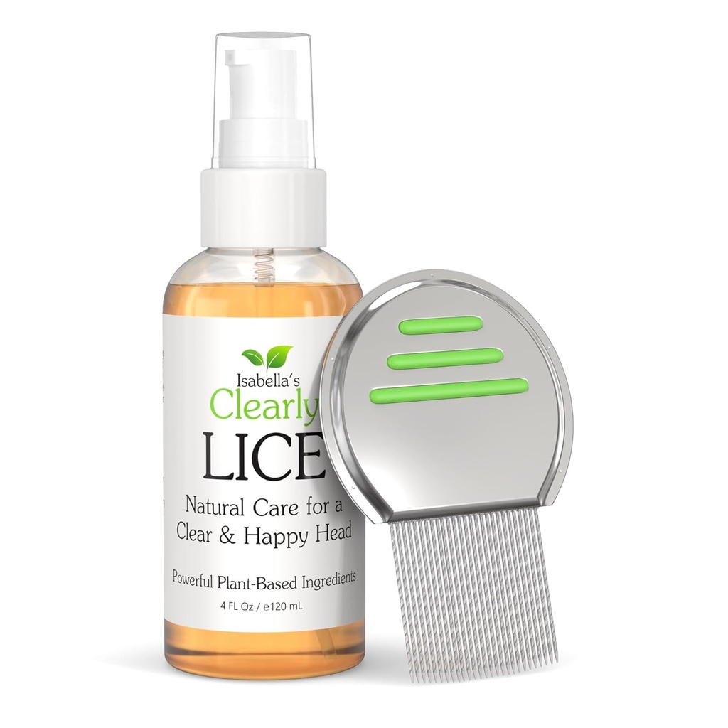 Isabella'nın açıkça LICE, Natural and Essential Oils'ı | Lice ve Nits için Toksik Scalp Petrolü (Included) | Neem, Rosemary, Cedarwood | Yetişkinler ve Çocuklar için | ABD'de Yap