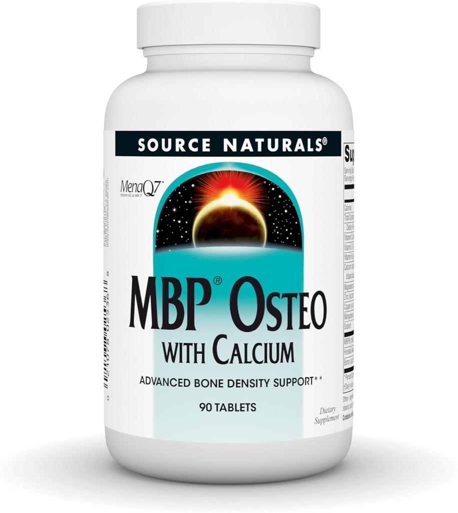 Source Naturals MBP Osteo with Calcium, Advanced Bone Density Support*, 90 Tablets