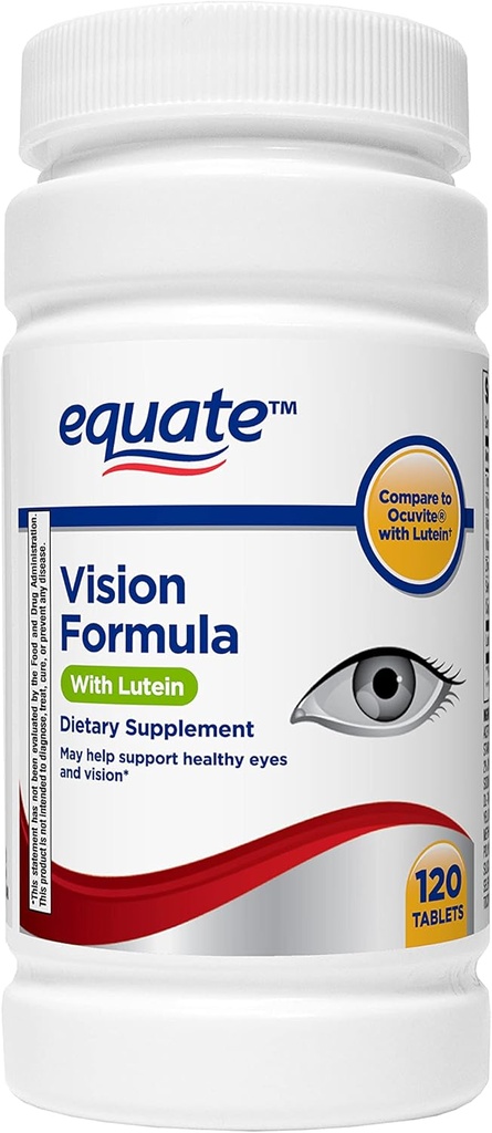 Equate - Vision Formula με Lutein, Eye Health Vitamin and Mineral Supplement, 120 Tablets by Equate