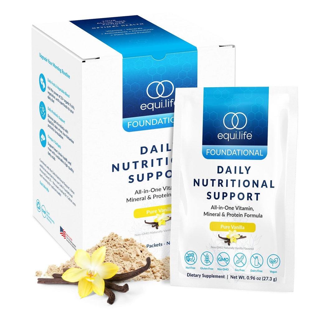 Günlük Beslenme Desteği, All-in-One Multivitamin Mealchange, Pure Vanilla Flavor, 15G Plant Protein, Destekler Genel Wellness Enerji, Digestion, & Skin, 14 Packets