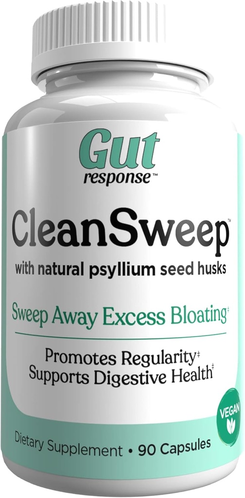 CleanSweep κάψουλες, υποστηρίζει υγιεινές κινήσεις του εντέρου, Digestive Υποστήριξη της υγείας, προωθεί την κανονικότητα, φυσικός σπόρος ψυλλίου Husk, ημερήσιο συμπλήρωμα ινών, 90 κάψουλες, 90 εξυπηρετούν
