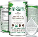 Doğal Nutra Organik Vegan Bitki Temel Soy Protein Kaynağı Toz, Midlife Transition, Supports Bone and improves Cardiovascular Health, Gluten Free, Non GMO, Sugar-Free 14.4 OZ.