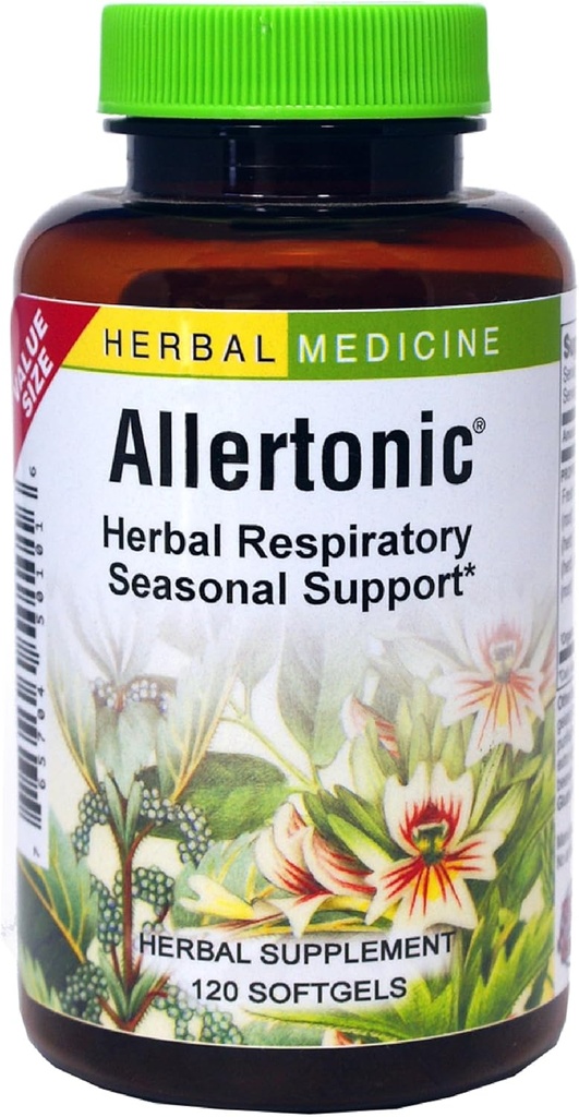 Herbs Etc. Allertonic - Sağlıklı Nefes Desteği - Mevsimlik Discomfort'a Yardım İçin Herbal Mix - Lung & Respiratory Health Support with Sting Nettle - 120 Softgels (120 Hizmet)