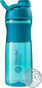 BlenderBottle SportMixer Shaker Şişe Protein Shakes ve Pre Workout, 28-Ounce, Teal