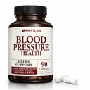 Kan basıncı Sağlık - Kan basıncı Seviyelerini Destekleyin - Sağlıklı Kalp, Cholesterol & Cardio Desteği - Vitaminler & Herbs - Non-GMO & Gluten Free - Diyetsel Supplement - 90 Capsules