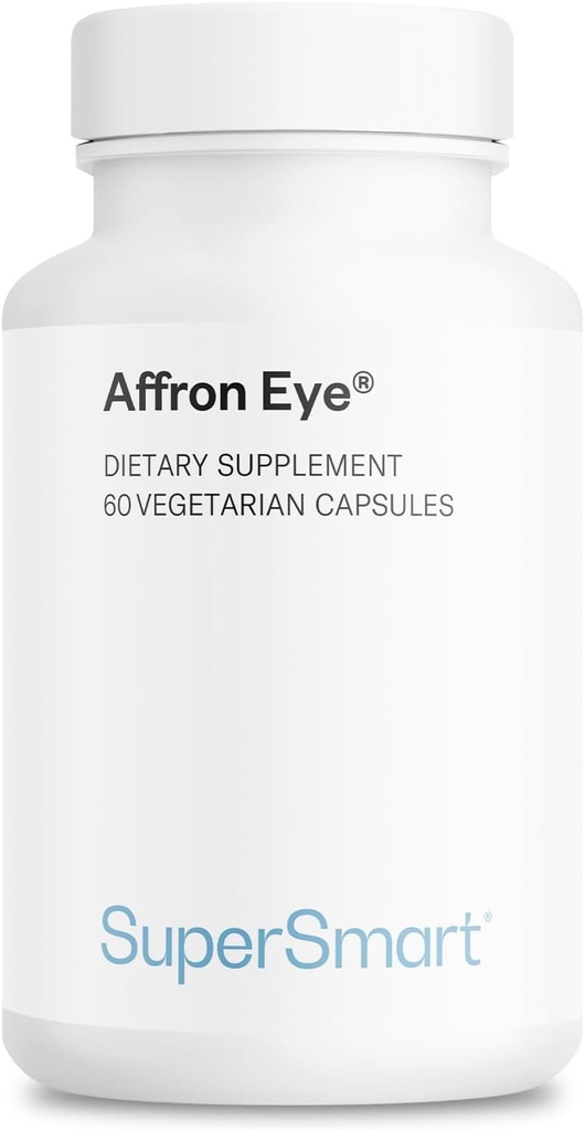 Supersmart - Affron Eye - Saffron Extract - 3% Crocin | Non-GMO & Gluten Free - 90 Vegetarian Capsules