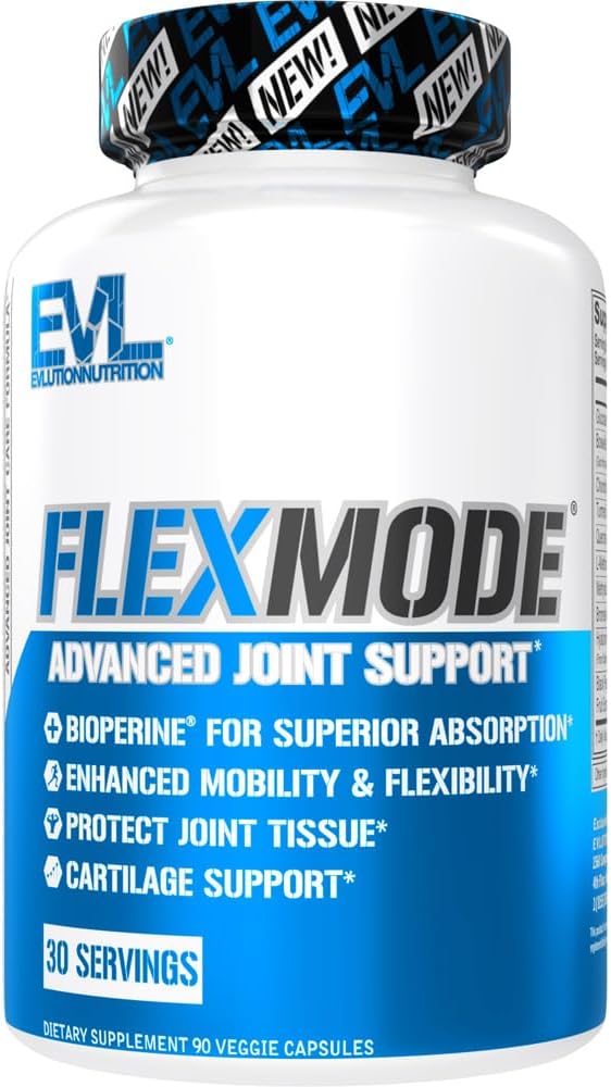 Evlution High Abxia Joint Support Supplement FLEXMODE Ortak Supplement with Advanced Joint Vitamins Including Glucosamine Chondroitin MSM Boswellia and Hyaluronic Acid - 30 Servisler