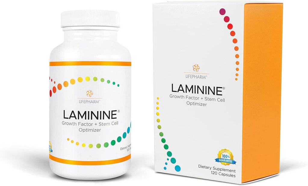 LAMININE: Κυτταρική υποστήριξη για την ευεξία, τη γνωστική λειτουργία & τη ζωτικότητα - Stem Cell Rejuvation, Stress Relief & Joint Discomfort Μείωση (120 Count)