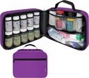 Μεγάλες Padded μπουκάλι Organizer, τσάντα ιατρικής, περίπτωση, φορέας για φάρμακα, βιταμίνες, και Ιατρικές προμήθειες - Travel Medicine Organizer και Home Storage Med Bag - Purple (Χωρίς κλειδαριά)