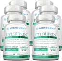 Εγκεκριμένη Επιστήμη Pyloriprin - Προηγμένη Digestive Υποστήριξη για ένα υγιές στομάχι - Ψευδάργυρος L-Καρνοσίνη, Προβιοτικό, Broccoli Sprout, Deglycyrrhized Licorice - 360 Κάψουλες - έξι Μήνες Προμήθεια - Vegan