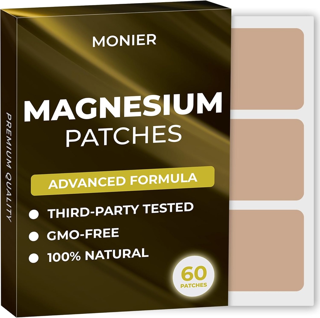 Magnezyum Patches ( 60'ın paketi) - Kadınlar ve Erkekler için% 100 Doğal Patch - toyo - Kas ve Bone Support, Calming - Gelişmiş Formula
