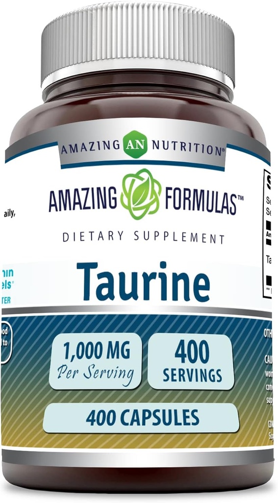 Amazing Formulas Taurine 1000 mg Capsules replica Supplement | Non-GMO | Gluten Free | Made in USA (400 Count)