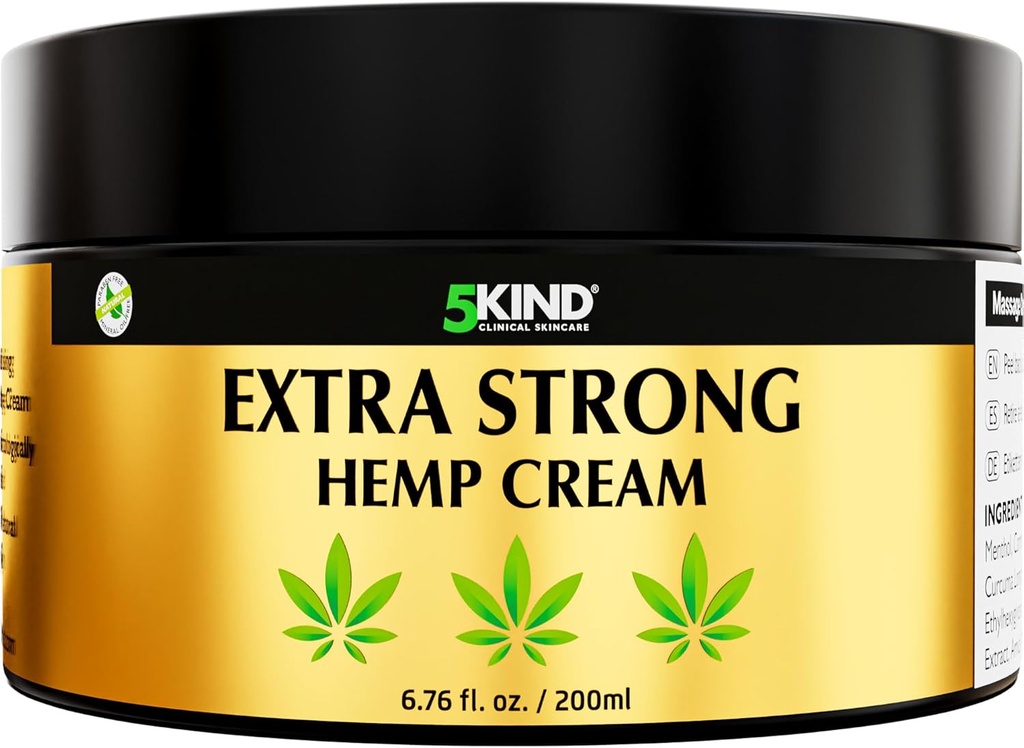 586 Ekstra Güçlü Hemp Krem 6.76 fl oz- maksimum Güçlü - Doğal Soothing Relief Common Cream - Low Back için Kas Rub, Ortaklar, Boylar, Dizler & Omuzlar