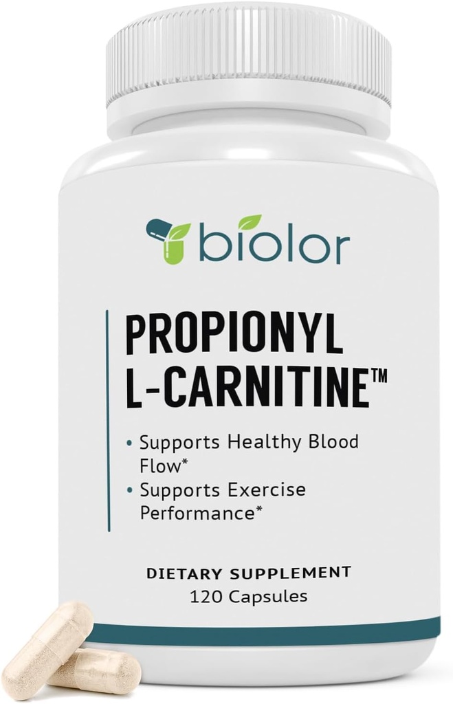 Biovy High Abxia Propionyl-L-Carnitine (PLCAR) Hayır Yapay Ayırmacılar - Etkili Perionyl L Carnitine HCL Supplement to Support Blood Circulation - 120 Capsules