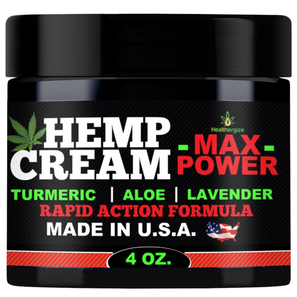 Hemp Cream-Doğal Premium Quality Hemp Oil-Instant Results-Premium Turemric-Made In USA-Lavender, Aloe, Kuru Skin-4 Ounce