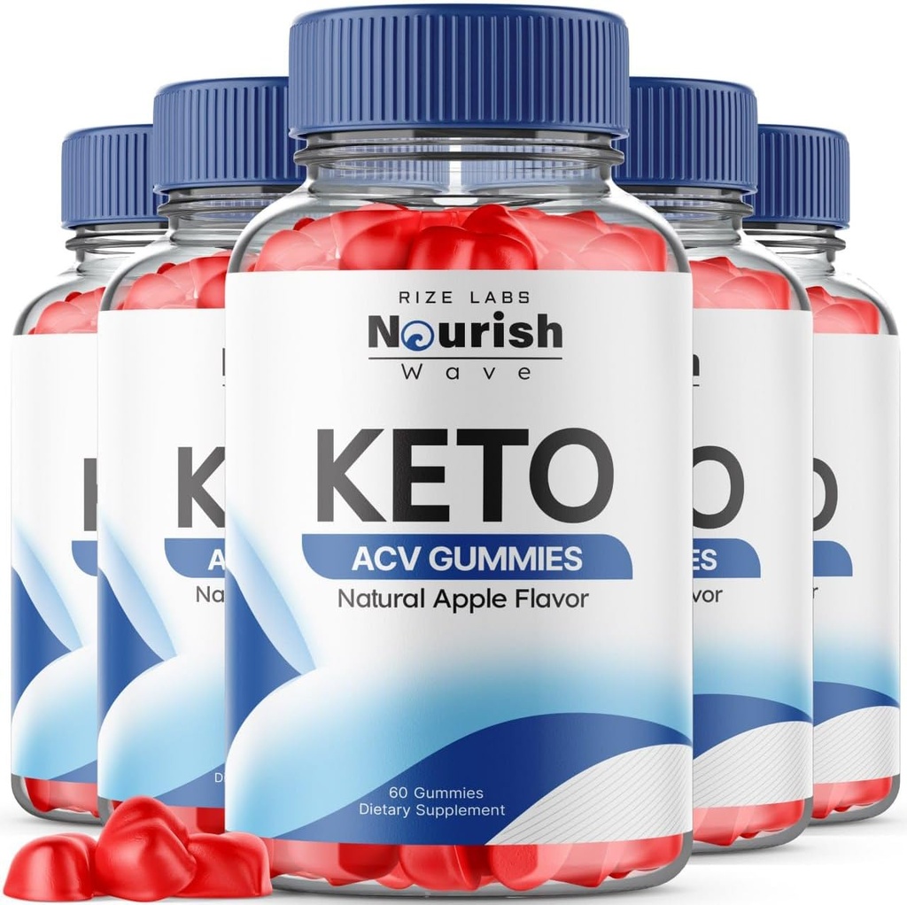 rize labs - Nourish Wave Keto ACV Gummies Υποστηρίζει προηγμένη απώλεια βάρους, για βελτιωμένη πέψη, Stamina και αντοχή (300 Gummies)