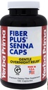 Yerba Prima Fiber Plus Senna Κάψουλες, 180 Count - Απαλά Overnight Relief, USA Made, Μη ΓΤΟ, Χωρίς γλουτένη
