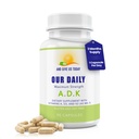 Daily Vites, ADK Vitamin Supplement 5000 IU, 90 Capsules - 3 Months Supply - High Potency Vitamin A, D3 & K2 (MK-7) - Physician Formulated ADK for Bone, Heart & Immune Support - Non-GMO, Gluten Free