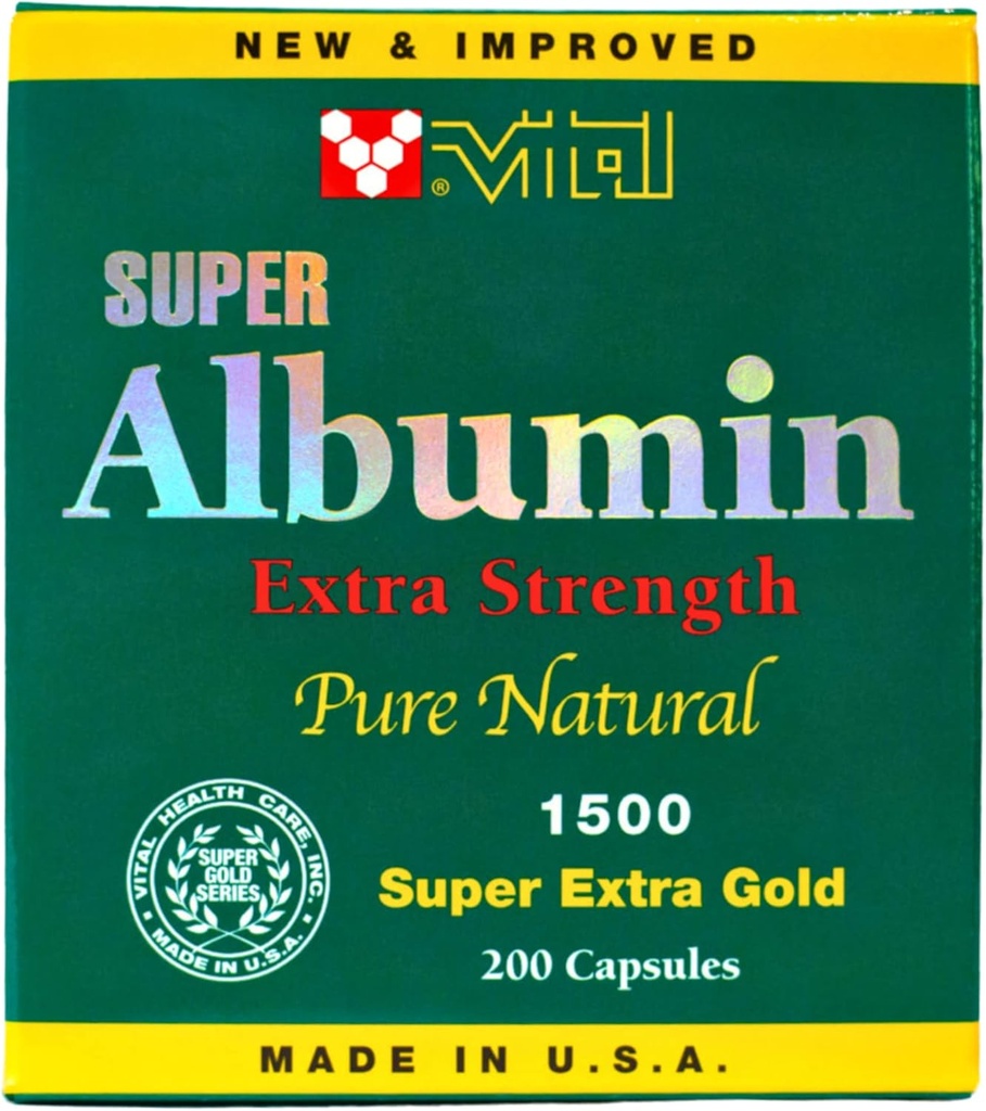 Yeni & Improv Super Albümin Gold Ekstra Strenth 1500 mg 200 Capsules