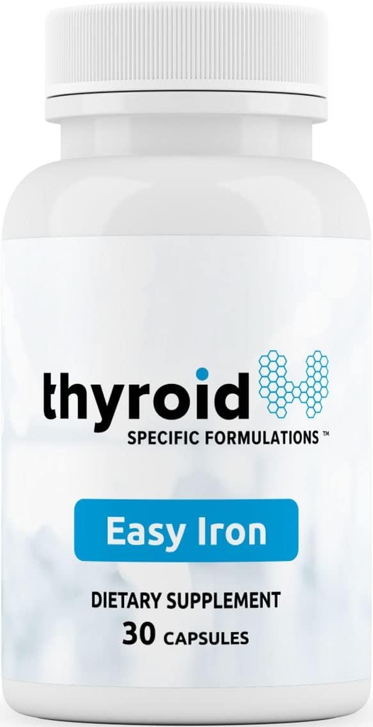 Easy Iron: Doctor-Formulated High Potency Iron Supplement for Enhanced Energy & Wellness, Gentle on Stomach, Ιδανικό για υποστήριξη Thyroid & Anemia, Non-Costipating, Daily Boost