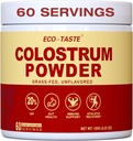 ECO-TASTE Colostrum Toz | %20 IgG Yoğun Pure Bovine Colostrum Superfood, Hayır, Gluten Free, Unflavored, 60 Hizmetler