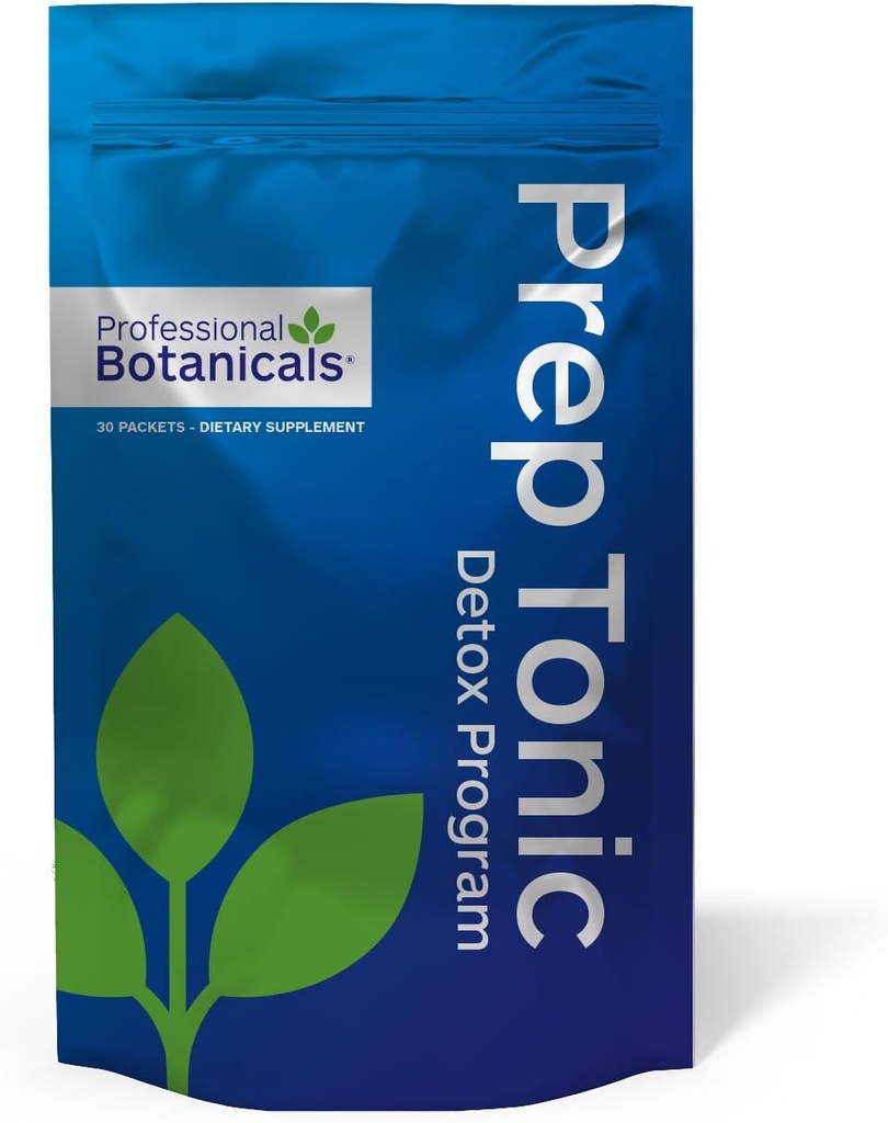 Profesyonel Botanikler Prep Tonic Detox 10 Günlük Full-Body Detox, Health & Wellness System, Body Cleanse - 30 Packs