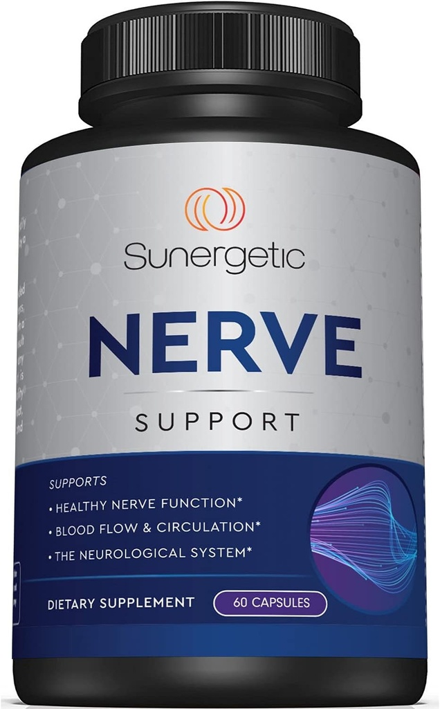 Premium Nerve Support Supplement – με Alpha Lipoic Acid (ALA) 600 mg, Acetyl-L-Carnitine (ALC) & Benfotiamine - Nerve Support Formula for Healthy Circulation, Feet, Hands & Toes - 60 Κάψουλες