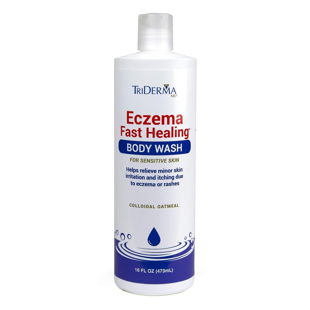 TriDerma Eczema Hassas Cilt 16 Ounces için Hızlı İyileştirme Vücut Yıkaması