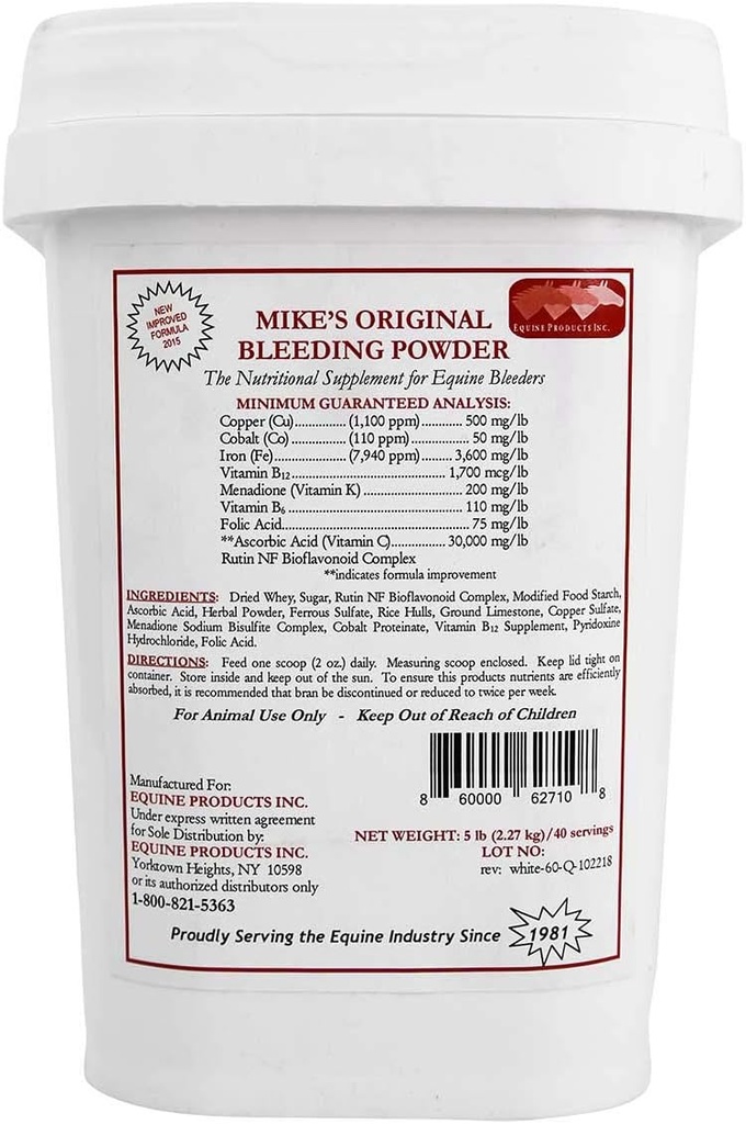 Equine Products Inc., Mikes Original Bleeding Toz 5 Pounds