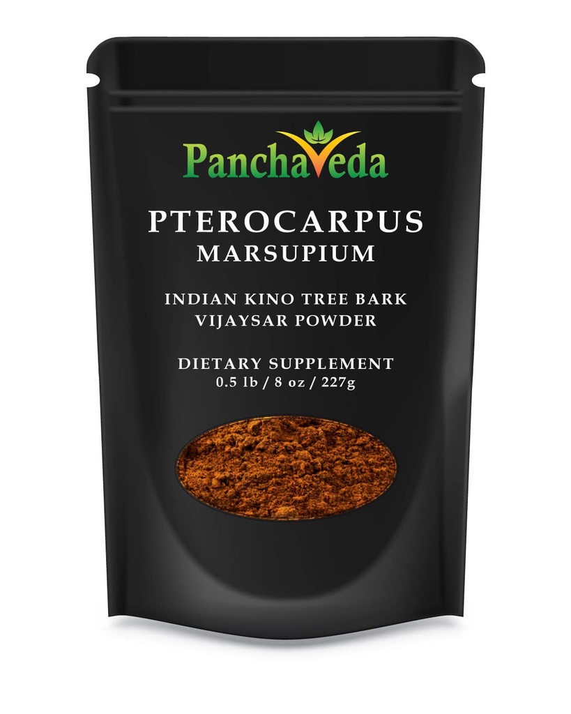 Ayurveda Pterocarpus Marsupium Toz (227g / 8 oz) Vijaysar Toz, Bijasar Churna, Indian Kino Tree Wild Crafted, Gluten Free, Lactose Free, GMO Free, Pure Herbal Diyeter Supplement.