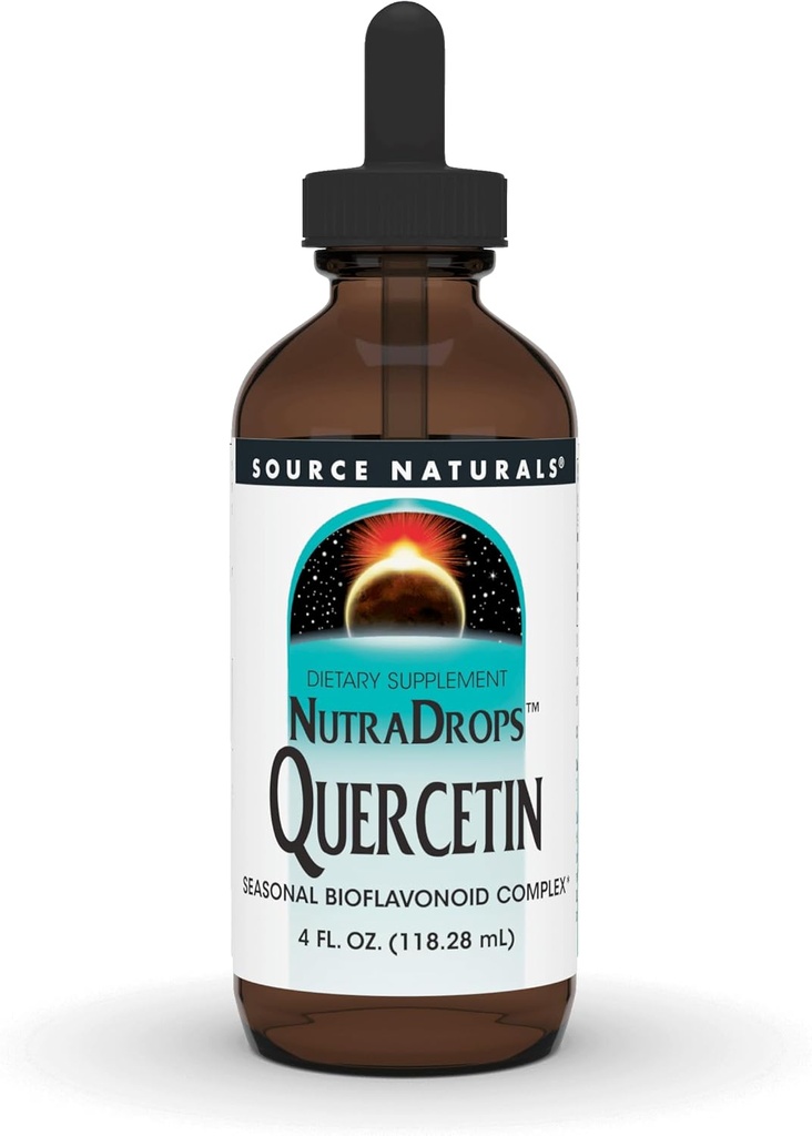 "Πηγή Naturals NutraDrops Quercetin, Εποχικό Bioflavoniond Complex* - 4 oz"