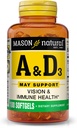 Mason Natural A-5000 IU με D-400 IU softgels, Fish Liver Oil - 100 Ea