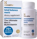 Xtendlife Total Balance Men's Multivitamin for Immune, Heart, Digestive & Cellular Health - Daily Support - 70+ Nutrients & Minerals - 30 Day Supply
