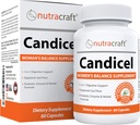 Nutracraft Candicel #1 Intestinal Flora Supplement | Caprylic Acid, Oregano, Wormwood, Black Walnut & Probiyotiks for Overgrowth Support | 60 Capsules (Non-GMO)