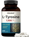 L Tyrosine συμπλήρωμα, 1.500mg ανά υπηρεσία, 240 κάψουλες 