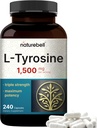L Tyrosine Supplement, 1.500 mg Per, 240 Capsules | Essential Amino Asitler – Zihinsel Sağlık Desteği, Bilişsel Sağlık ve Zihinsel Uyarılık – Non-GMO