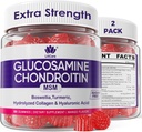 Γλυκοσαμίνη Chondroitin Gummies, χωρίς ζάχαρη Γλυκοσαμίνη MSM συμπλήρωμα, επιπλέον δύναμη με Boswellia Turmeric, Hydrolyzed Collagen & Hyaluronic Acid, Οστική υγεία για άνδρες & γυναίκες, 120 Cts