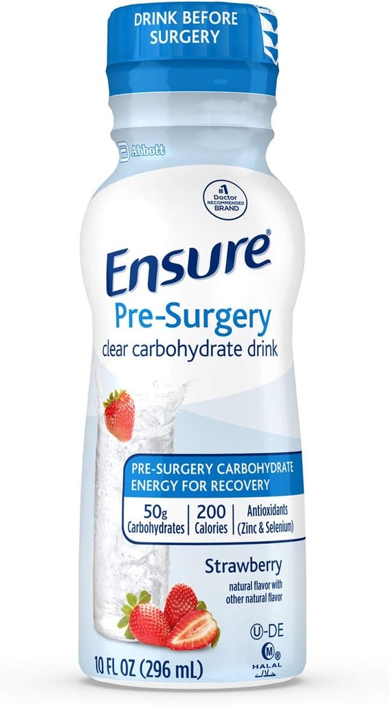 Pre-Surgery, Clear Carbohidrat İçecek, Strawberry, 10 fl oz, 4 Kont