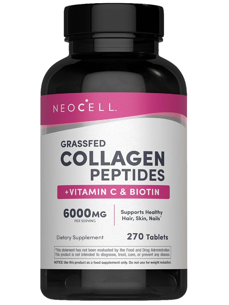 NeoCell Super Collagen With Vitamin C and Biotin, Skin, Hair and Nails Supplement, Antioksis, Tablet, 270 Kont, 1 Şişe