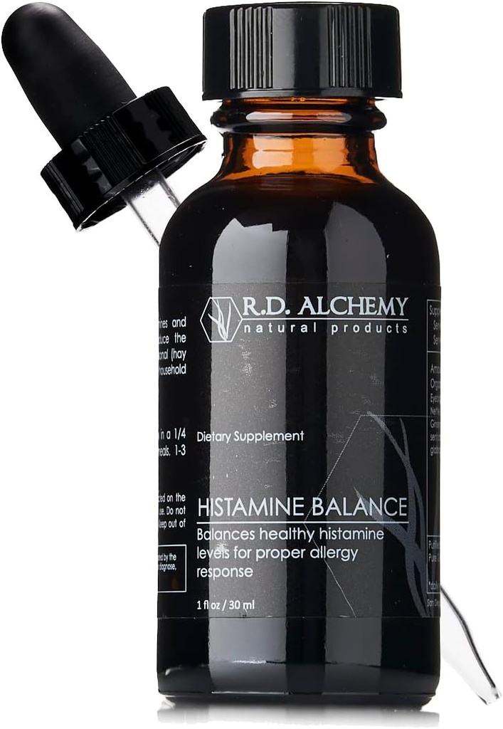 RD Alchemy -% 100 Doğal ve Organik Histamine Dengesi Proper Alerji Yanıtı için Sağlıklı Histamine Seviyelerini Dengelemek - Eye Irritation, Runny Nose, Coughing veya Congestion