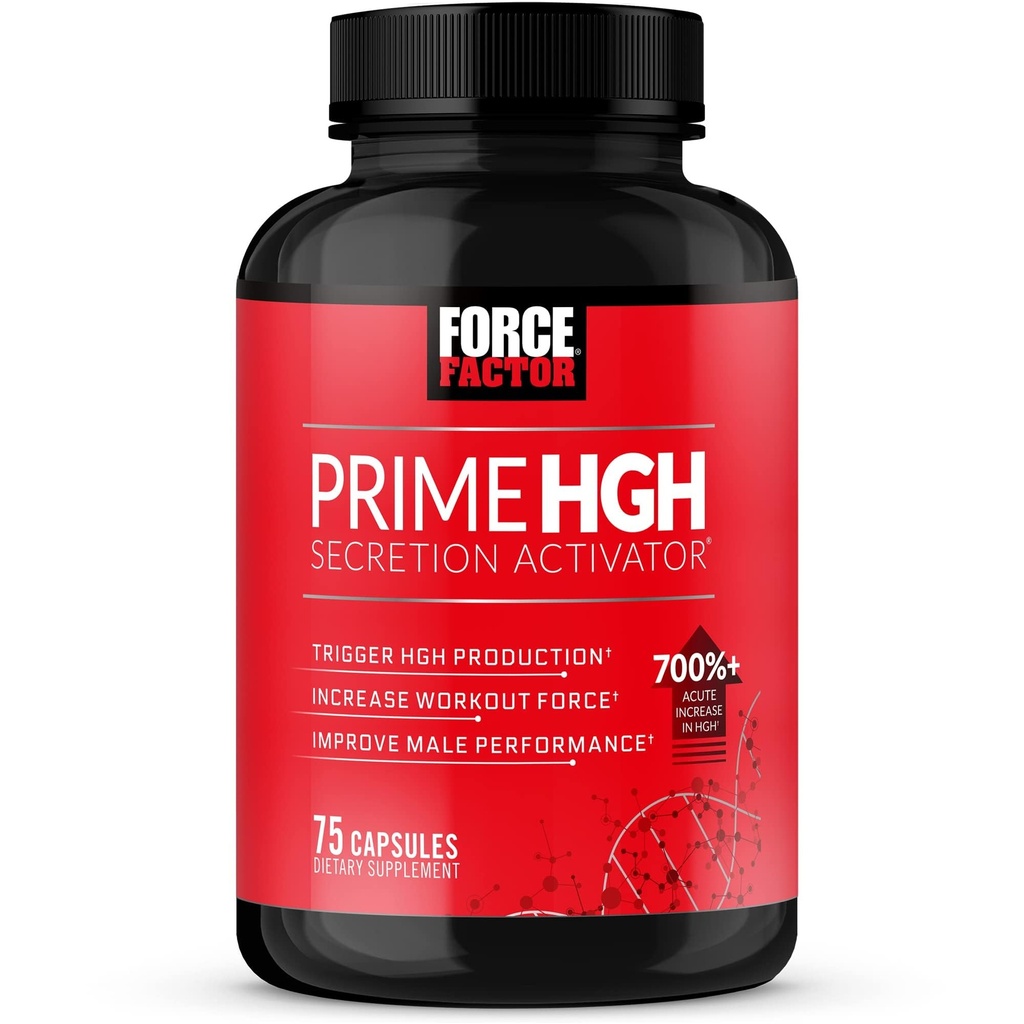 Force Factor Prime HGH Gizliion Activator, HGH Supplement for Men with Klinik olarak Studied AlfaSize Tetikviye Üretimine Yardımcı Olmak, Çalışma Kuvvetini Arttırmak ve Performansı Geliştirmek, 75 Capsules