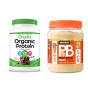Orgain Organic Vegan Protein Toz, Chocolate Fudge 2 lbs + PBfit Original 30 ozz